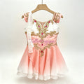 Professional Peach pink ombre color Talisman Ballet costuem stage dancewear for YAGP competition
