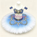 Professional two-piece ballet tutu with unique printed bodice and ombre skirt tutu for Odalisque or Gulnara in Le Corsaire or Gamzatti in La Bayadère.