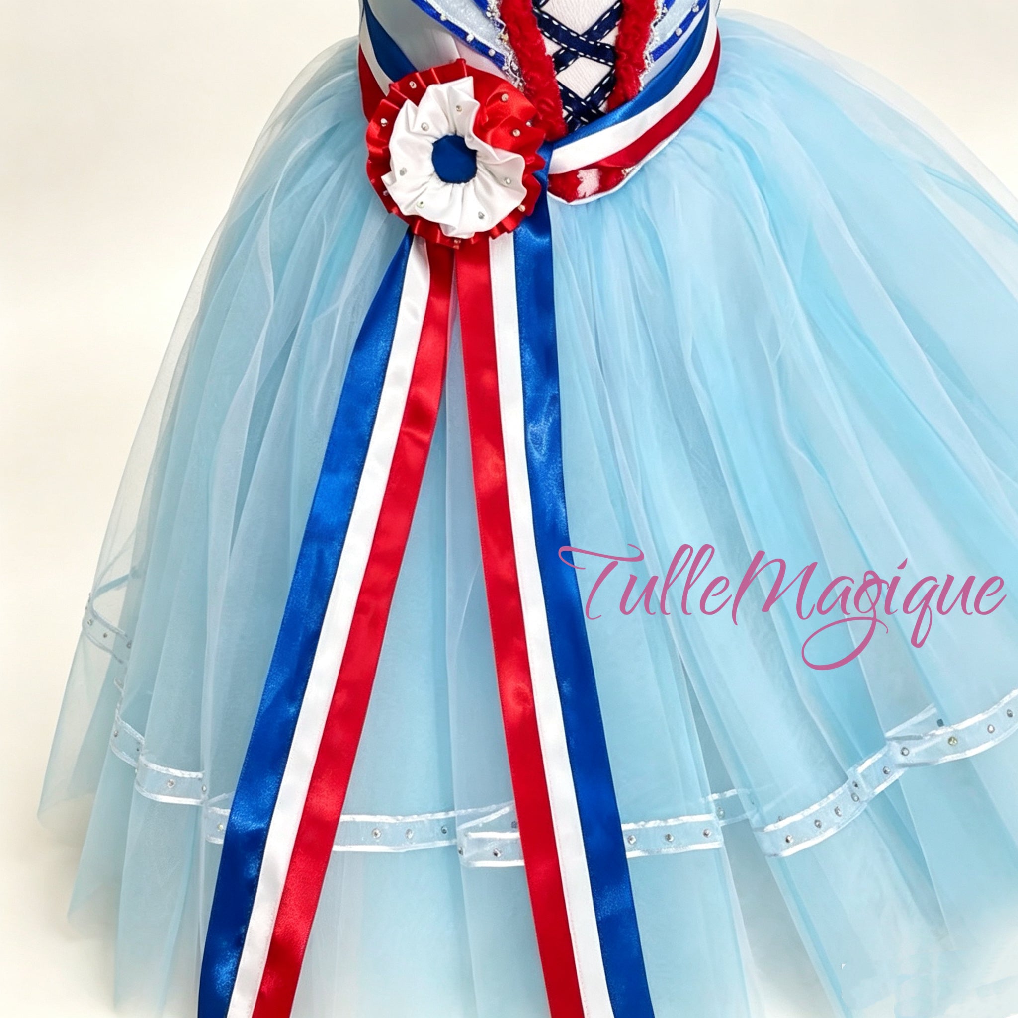 Light blue professional ballet tutu for the flame of paris.