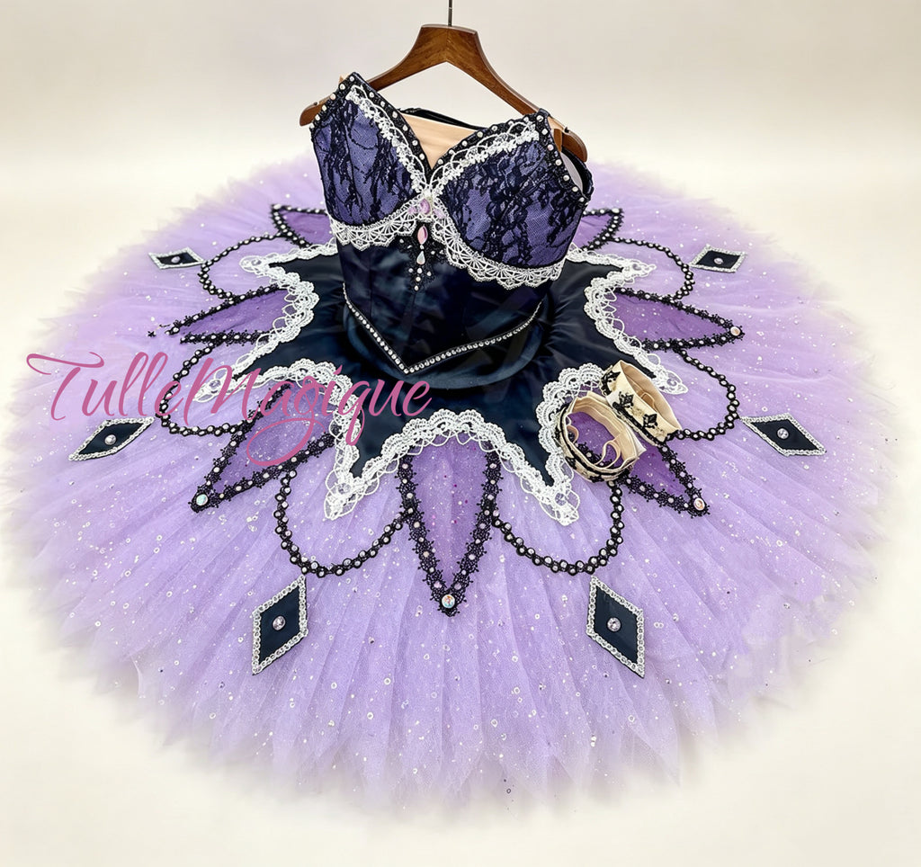 Professional ballet tutu for the Les Millions d'Arlequin Harlequin variation.