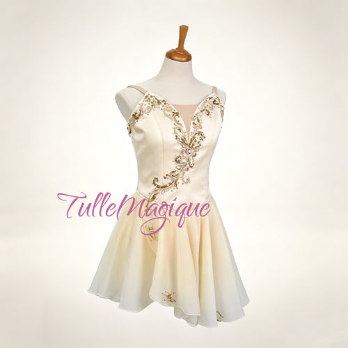 professional lyrical stage wear in cream ivory, perfect for Awakening of Flora, Walpurgis Nacht, or Spring Waters ballet variations.⁠