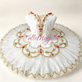 Professional white and gold classical tutu for Paquita, Don Quixote wedding, and Raymonda.